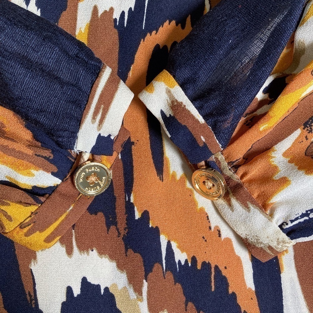 Tory Burch Gladys Matmi Ikat Print Silk Shift Dress - Picture 6 of 11